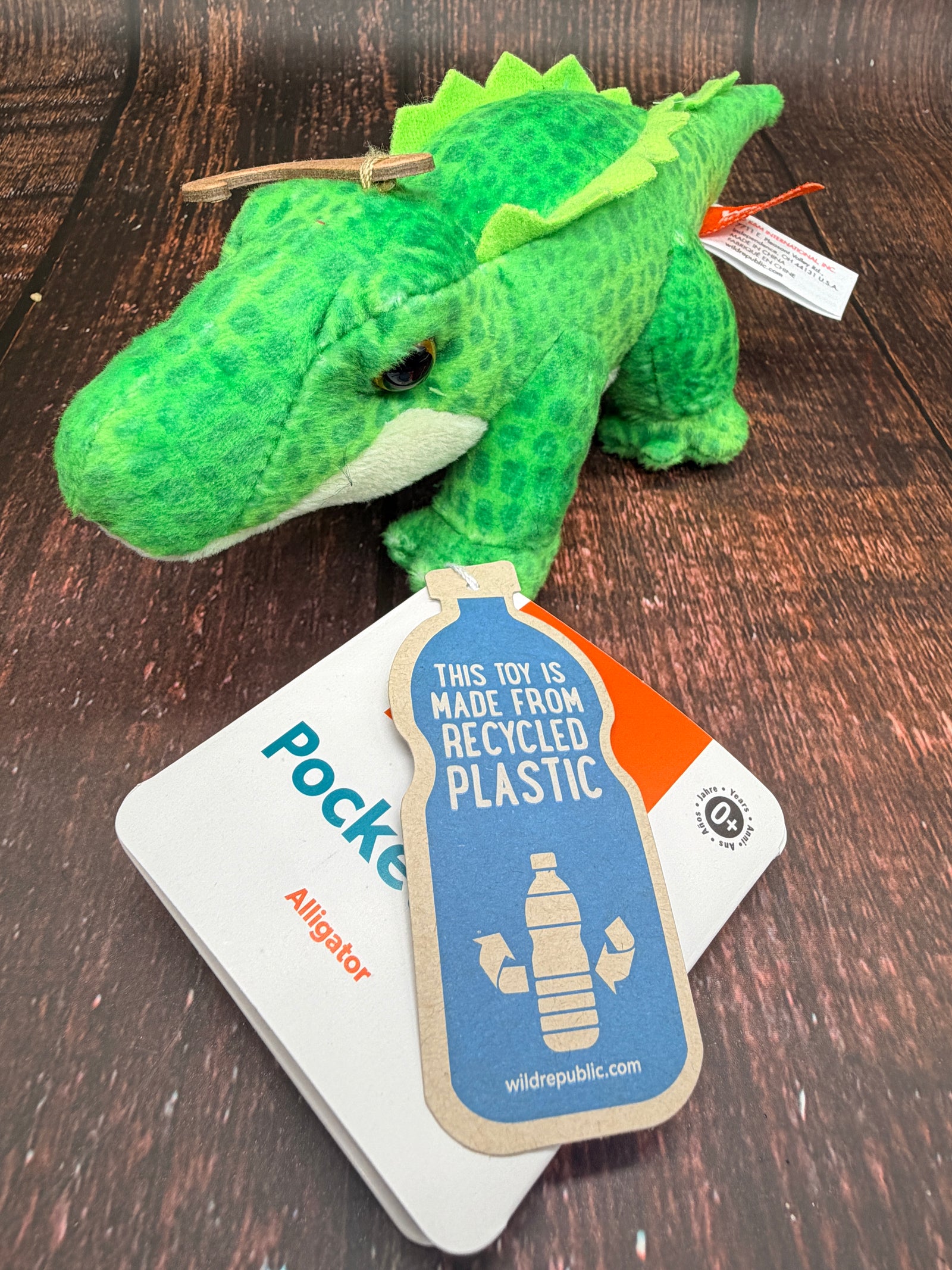 Pocketkins Eco Alligator Stuffed Animal - 5"