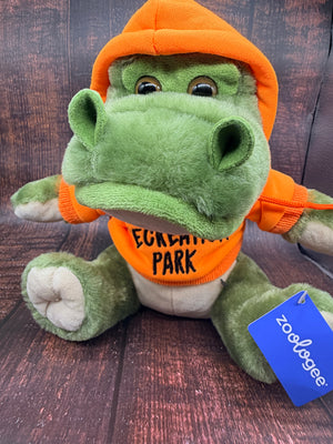 Allie Gator in a Sawgrass Recreation Park Hoodie in Orange