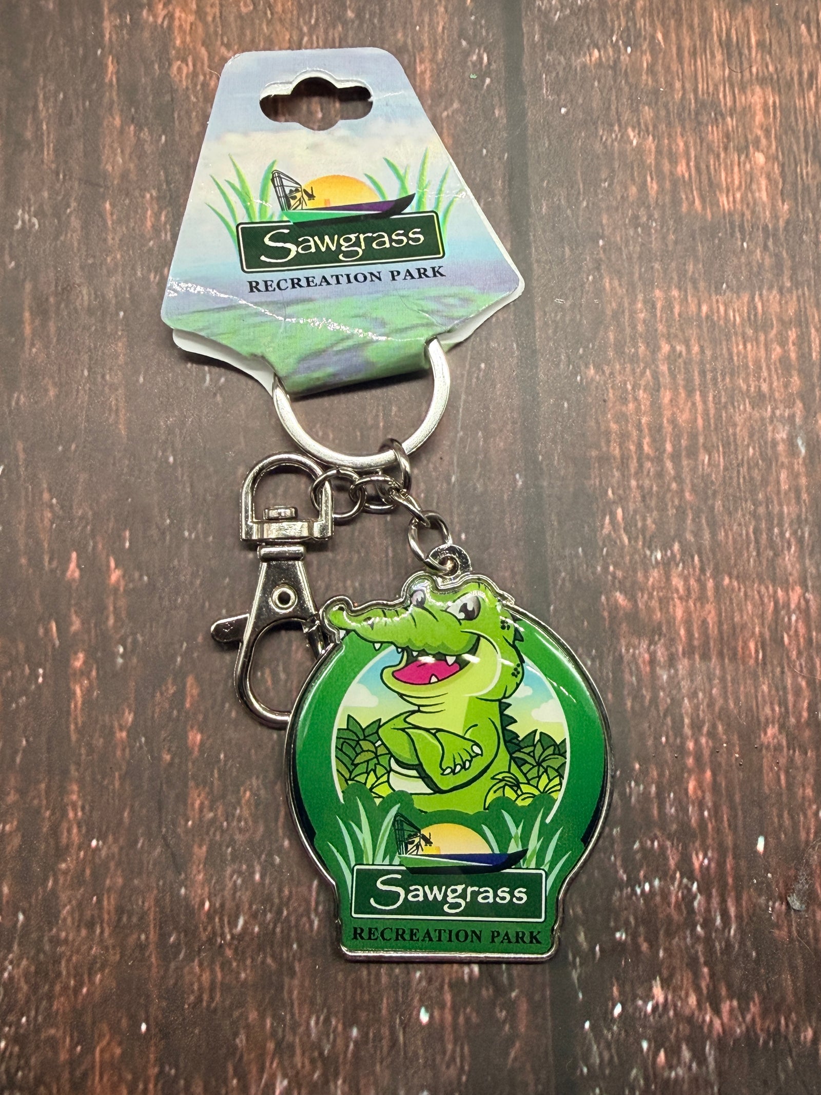 Custom Sawgrass Keychain Alligator Metal