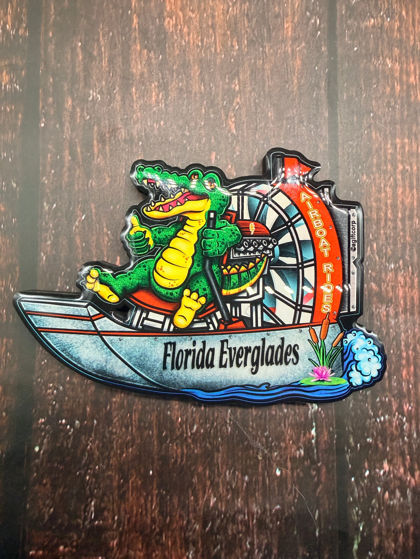 Custom Sawgrass Magnet Florida Everglades Airboat Style