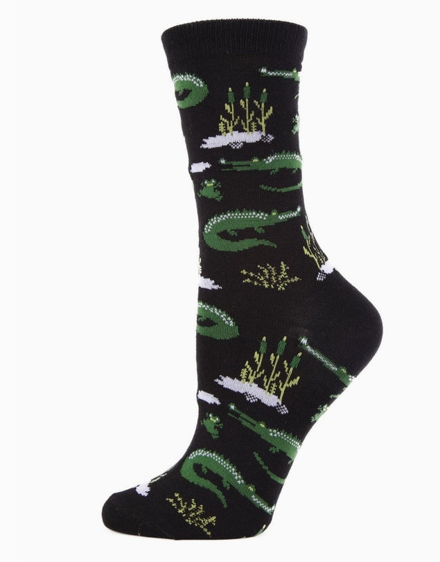 Memoi Later Gator Bamboo Crew Socks