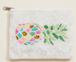 Tropical Sequin Coin Purse with Elegant Detailing