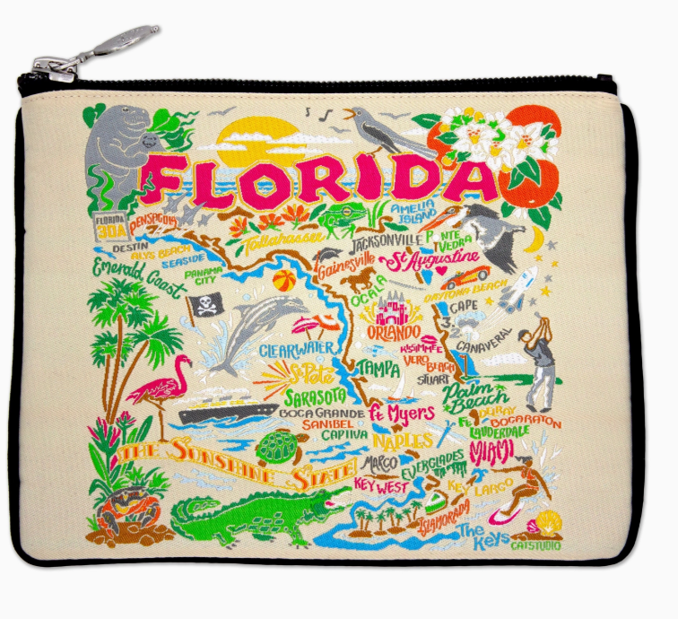 Florida Zip Pouch - Natural