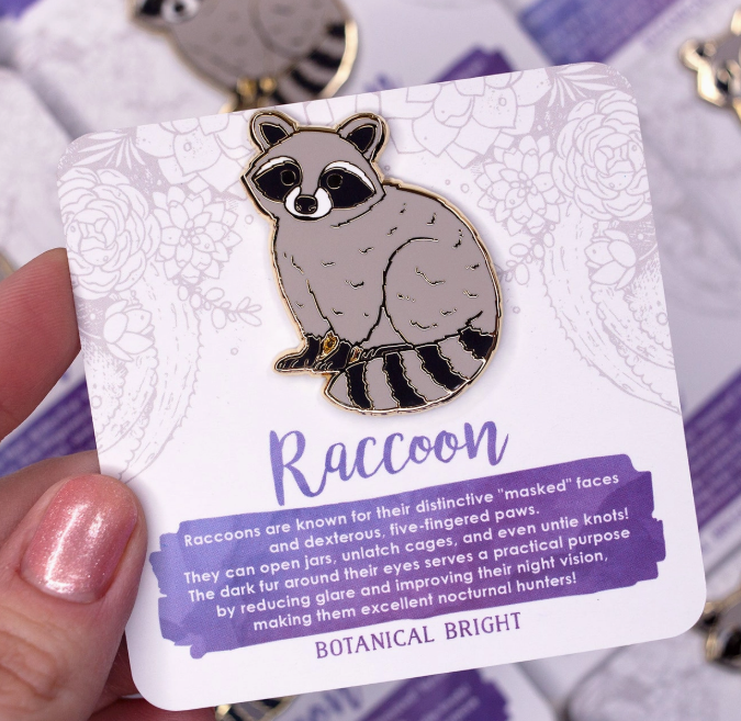 Raccoon Enamel Pin