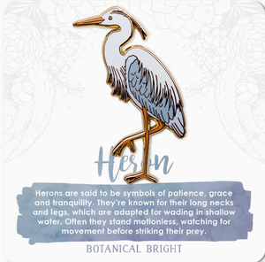 Heron Enamel Pin