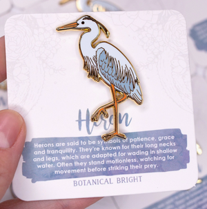 Heron Enamel Pin