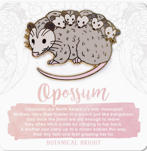 Opossum Enamel Pin
