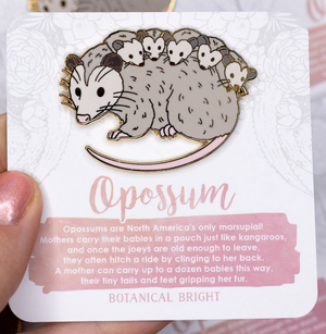 Opossum Enamel Pin