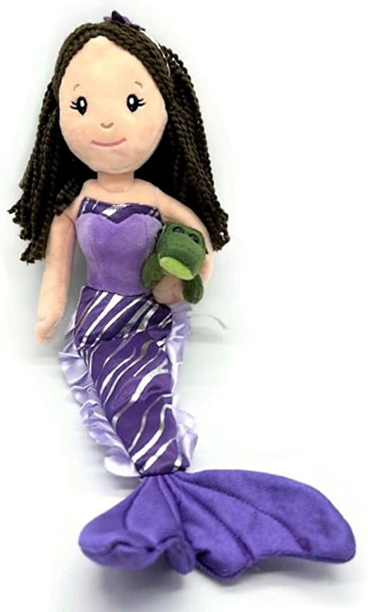 Plush Mermaid Cuddling an Alligator