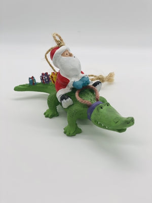 Santa with Mr. Gator Ornament