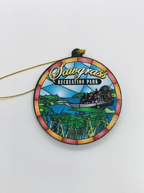 Stained Glass Style Everglades Ornament