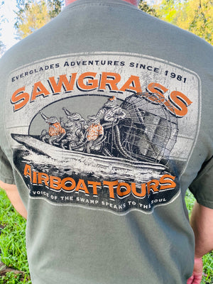 Stockman Airboat Gator Adult Tee